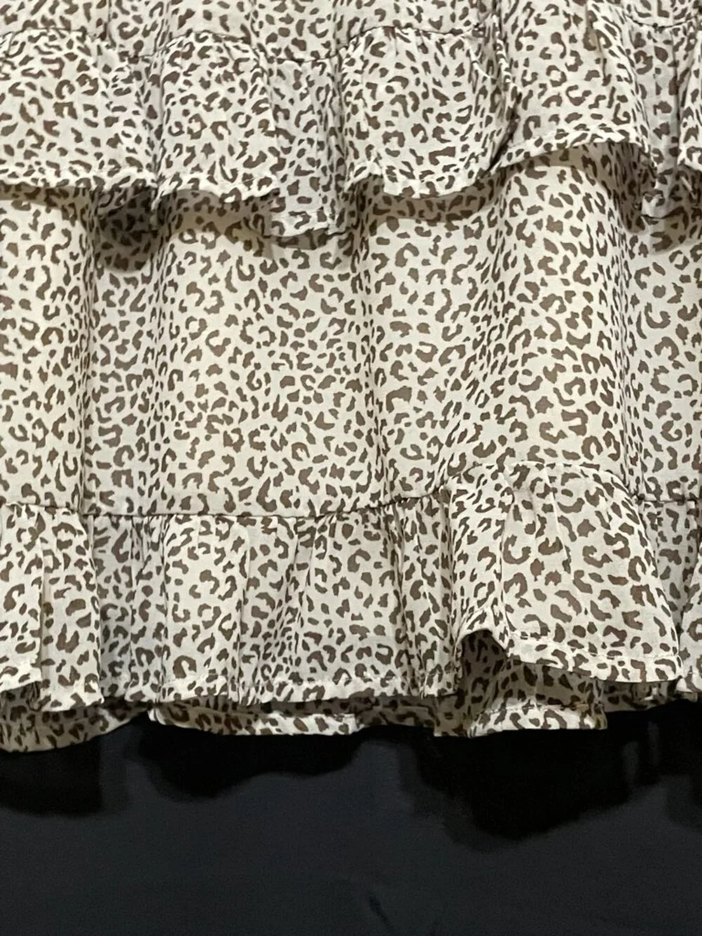 🤍🐆 Altar'd State Ivory Leopard Print Mini Skirt – Size XS